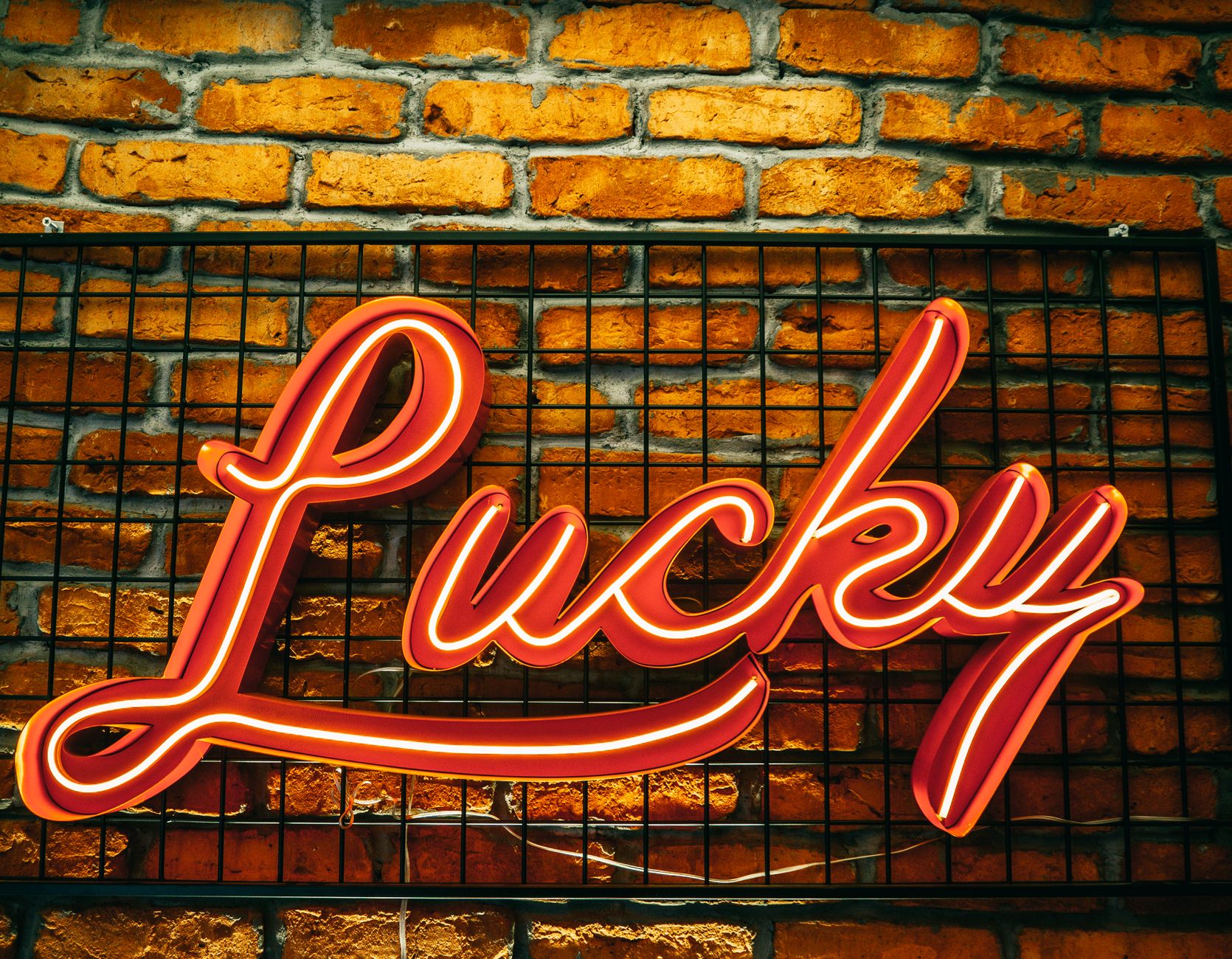 an illuminated text signage